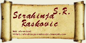 Strahinja Rašković vizit kartica